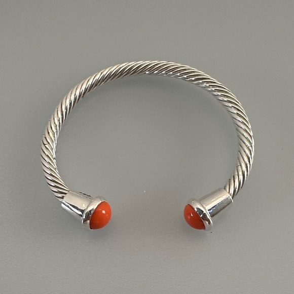 925 sterling Silver Coral Women's Bracelet - Picture 2 of 4